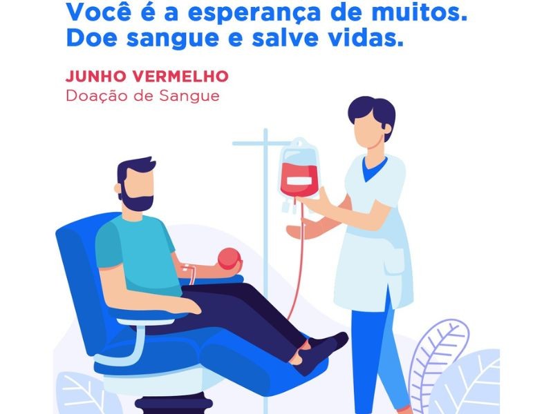 Junho Vermelho Doe Sangue e Salve Vidas